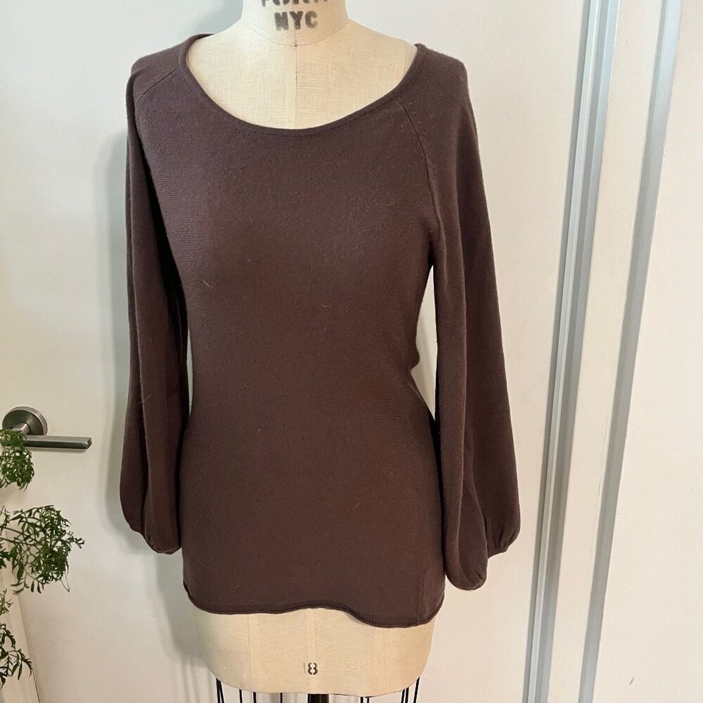 Vintage CALYPSO Christiane Celle Brown‎  Cashmere Sweater Size Medium